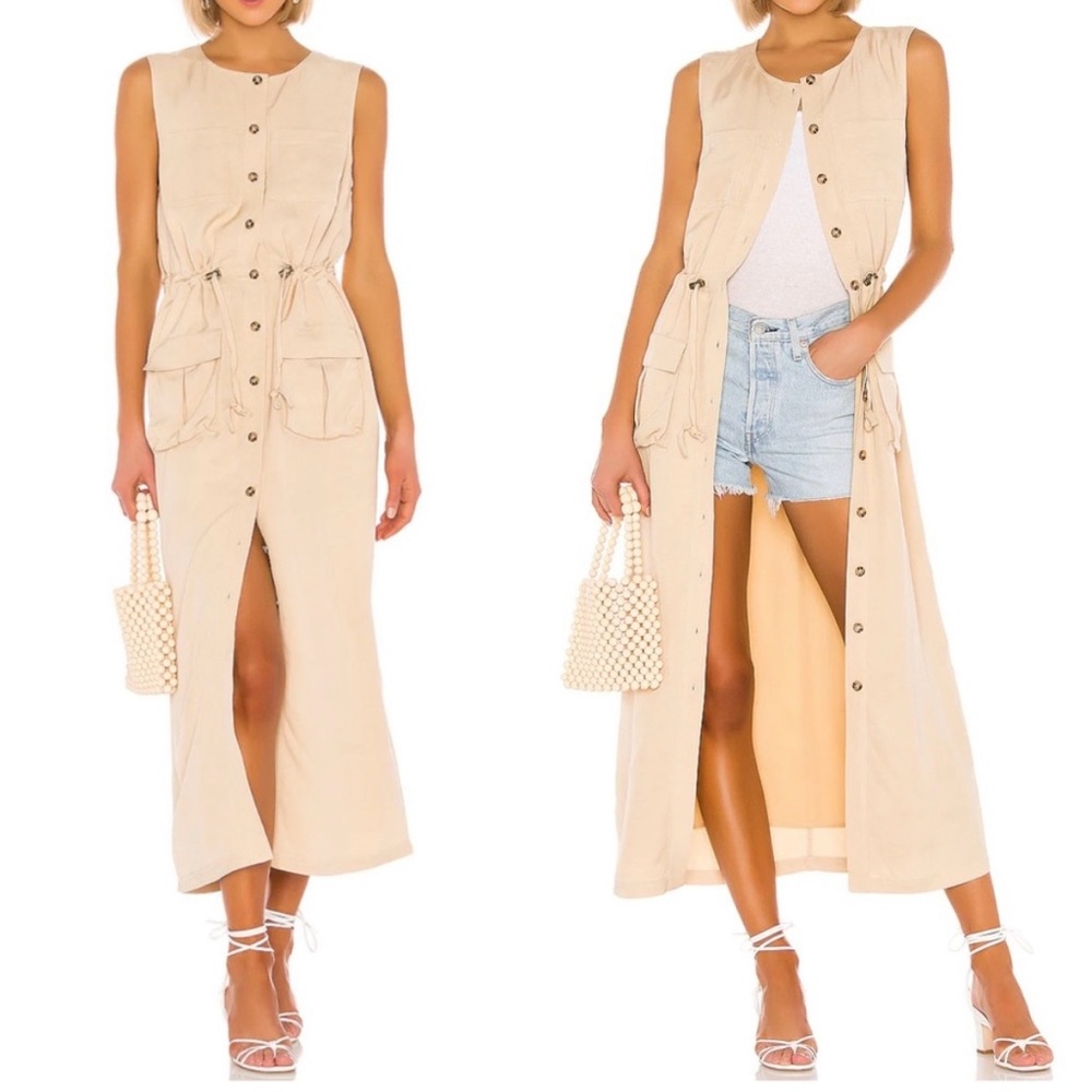 Tularosa khaki Giana Vest duster dress